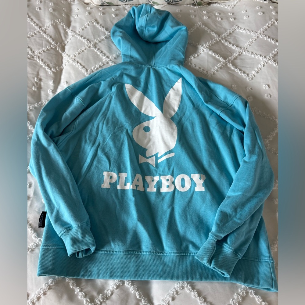 Blue Playboy zip up